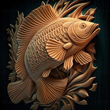 3D model Amazonian mollinesia fish (STL)